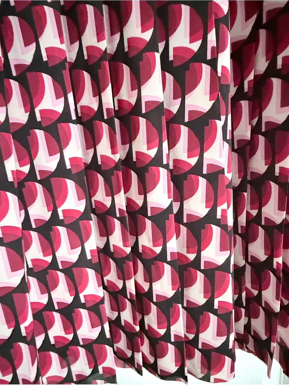 Kate Spade New York Pleated Fit & Flare Dress Size 12 Geometric Print - Picture 7 of 16
